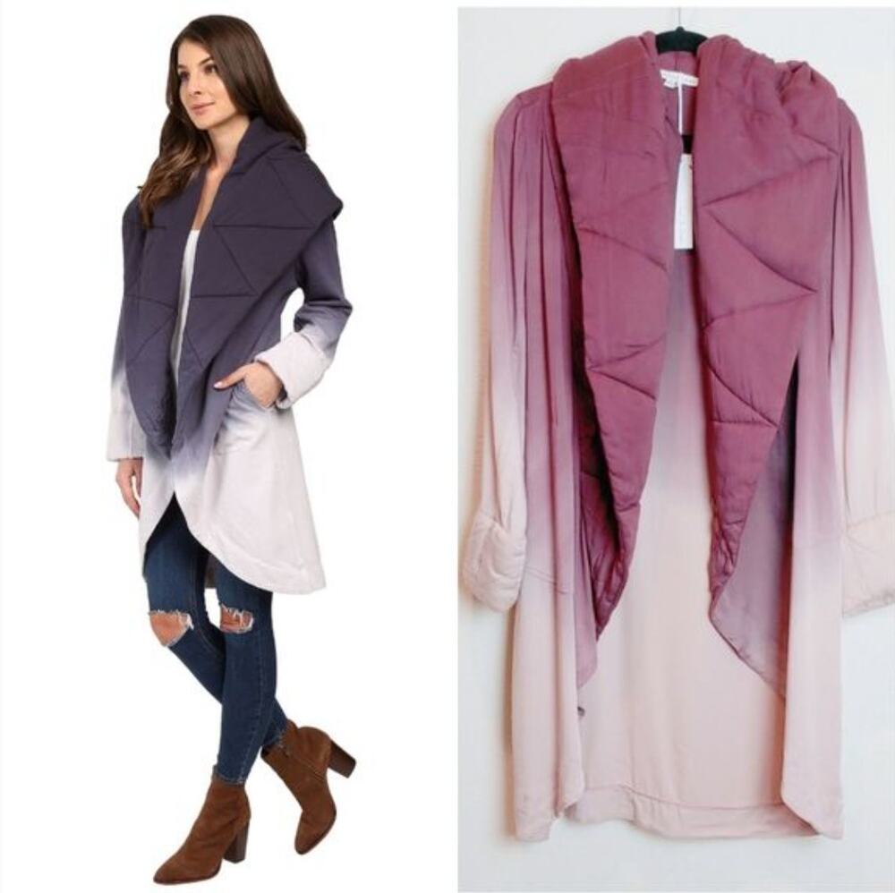 Young Fabulous & Broke Size XS Sandrine Quilted Collar Coat Burgundy